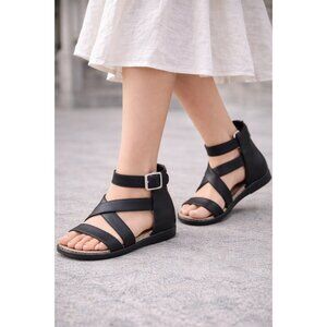 Naot Leather Sandals Womens EU 40 US 9 Black Strappy Comfort Ankle Strap